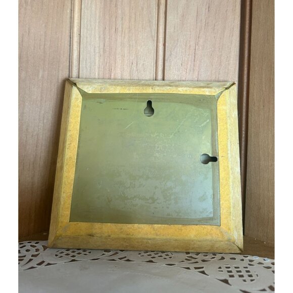 Vintage Ornate Frame Flocked Border Seascape Miniature Silk Wall Decor MCM - Picture 4 of 5